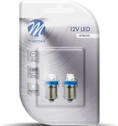 M-Tech LED - BA9s / T4W 12V - Basis 4x Led diode - Blauw - Set