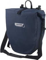 Büchel Luxe Pakaftas Enkele fietstas - 100% Waterdicht - Met Schouderband - 25,4 Liter - Blauw