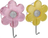 ophanghaak Bloemen 5,5 cm rubber 2 stuks