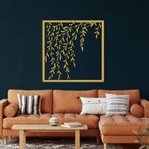 Wanddecoratie |Branch  | Metal - Wall Art | Muurdecoratie | Woonkamer |Gouden| 45x45cm