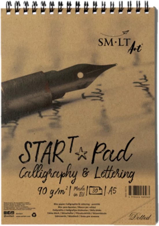 SMLT Classeur à anneaux Bloc de démarrage Calligraphie A5 90gr 30 feuilles  Points