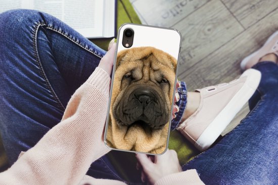 Coque iPhone XR - Chien Rides - Chambre de bébé - Bébé - Jeune - Chambre d'enfant - Chambre d'enfant - Coque de téléphone en Siliconen -