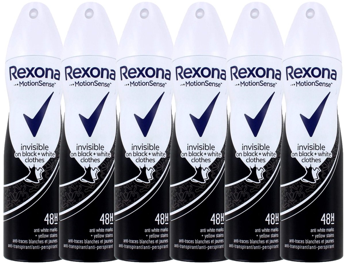 Rexona Deodorant spray Black & White Diamond 6 x 150 ml