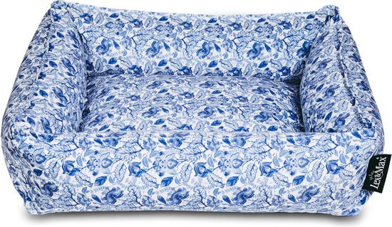 Lex&Max Basket Delftsblauw – 70×55 – Velvet hondenmand
