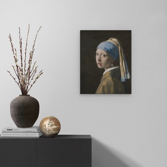 Artaza Canvas Painting Girl with a Pearl Earring - Johannes Vermeer - 40x50 - Art - Impression sur toile