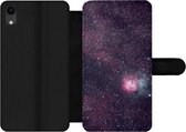 Bookcase Convient pour coque de téléphone iPhone XR - Univers - Étoiles - Rose - Garçons - Filles - Enfants - Avec compartiments - Étui portefeuille avec fermeture magnétique