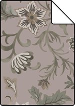 Proefstaal ESTAhome behangpapier vintage bloemen oudroze - 139414 - 26,5 x 21 cm