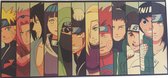 Naruto Konoha Leaf Village Collage Grote Anime Vintage Poster 70x33cm.