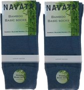 Navata Bamboe Sokken - 2 paar - Jeansblauw -43-46 - Naadloos en Zacht