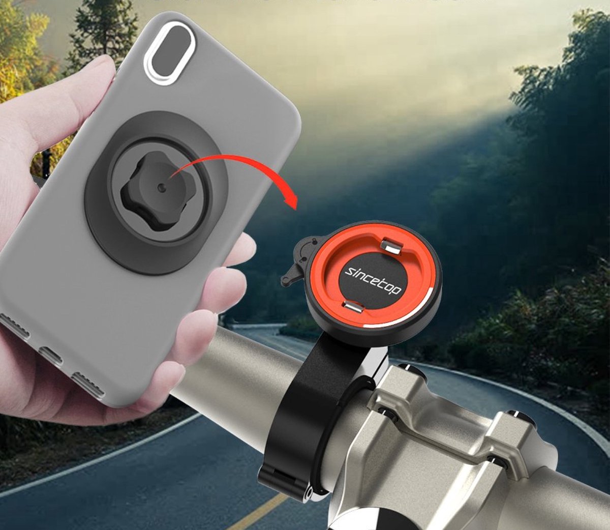 SinceTop Telefoonhouder Motor Telefoonhouder Fiets Telefoonhouder Scooter