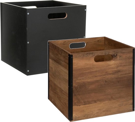 KOHAND 4 stuks 28 x 22 x 12 cm opbergmanden met zwarte draad, metalen ijzeren opbergbak, draadvriezer, organizerbak, kleine voorraadkastmanden voor eten, snacks, dranken, fruit