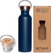 Retulp Urban - Waterfles - Drinkfles - 750 ml - Deep Ocean Blue - RVS