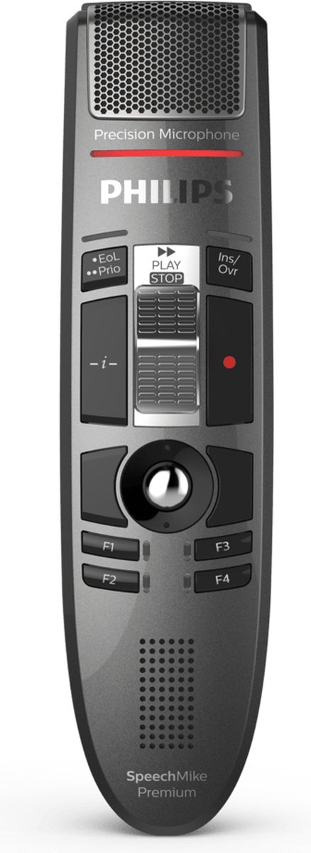 Afbeelding 3 van Philips SpeechMike Premium LFH3510 - Dicteermicrofoon - Mouse-track-ball - Schuifschakelaar - Antibacteriele behuizing - USB A kabel - Metallic