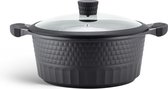 Edënbërg Black Line - Luxe Aluminium Kookpan met Deksel - Ø 28 cm