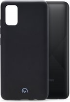 Mobilize Rubber Gelly Telefoonhoesje geschikt voor Samsung Galaxy A02s Hoesje Flexibel TPU Backcover - Matt Black