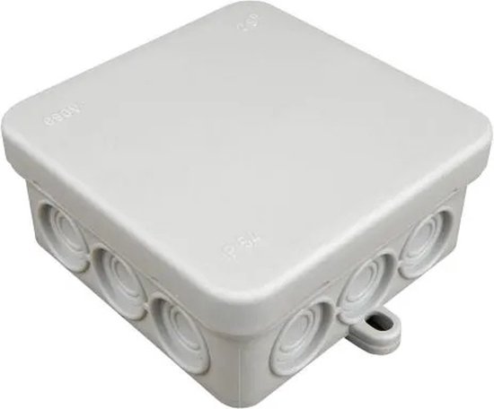 Foto: Electro terminal kabeldoos 12 l 85x85x40 2mm 2 5mm2 grijs 400v ip54 doos voor montage op de wand plafond