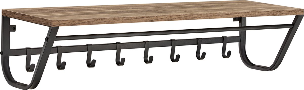 ACAZA Porte-Manteau Long en Métal et Bois pour Mur ou Mur, 90 cm