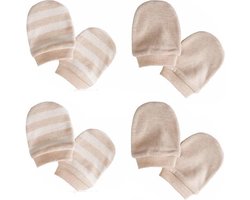 Product: Per 4 paar (8 stuks) Krabwantjes Baby 2-6 maanden beige, van het merk 