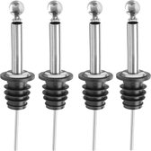 Veluw® Professionele Schenktuit RVS - Met Flip-Top ( 4 Stuks )