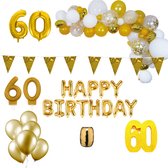 60 jaar Verjaardag Versiering Pakket Goud XL