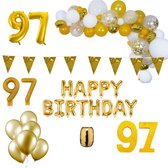 97 jaar Verjaardag Versiering Pakket Goud XL
