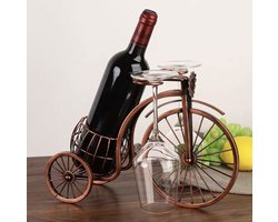 Metalen wijnfleshouder - Fiets - Voor wijn & champagne - decoratie - bar - Cadeau - Hotelkamer - Restaurant - Wijnrek - verassing Metalen wijnfleshouder - Fiets - Voor wijn & champagne - decoratie - bar - Cadeau - Hotelkamer - Restaurant - Wijnrek - verassing