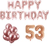 53 jaar Verjaardag Versiering Ballon Pakket Rosé Goud