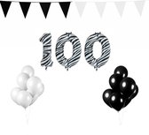 100 jaar Verjaardag Versiering Pakket Zebra