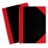 Notitieboek A5 harde kaft zwart/rood