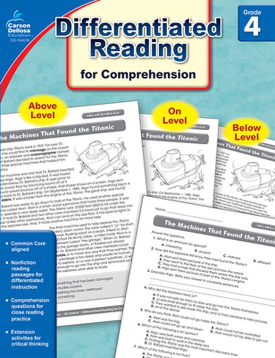 Differentiated Reading for Comprehension, Grade 4 | 9781483804897 ...