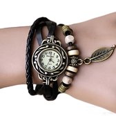 Lederen Quartz Horloge | Retro Armband | Bruin