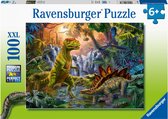 Puzzel 100 XXL Oase van dinosauriërs