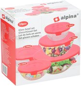 Alpina schalenset glas 10-delig