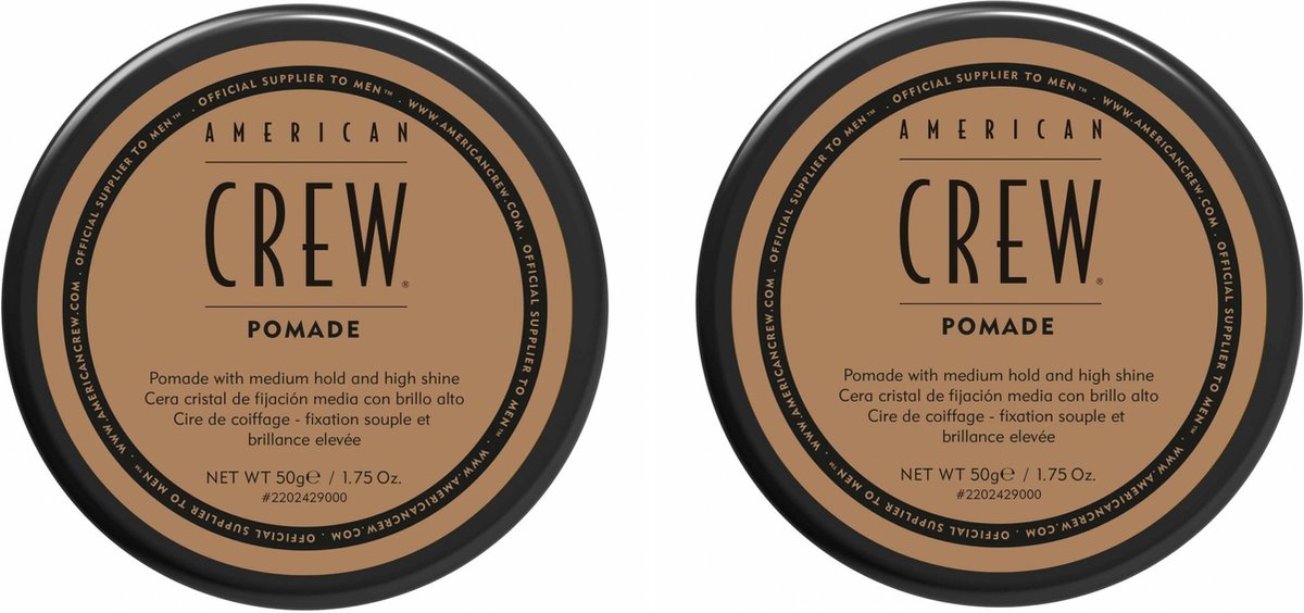 American Crew Pomade - Medium Hold - 2x 85 gr