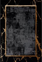 Magic Floor - Tapijt - Woonkamer - Vloerkleed Pera 0344A - Zwart - Polyester - (290x200cm)