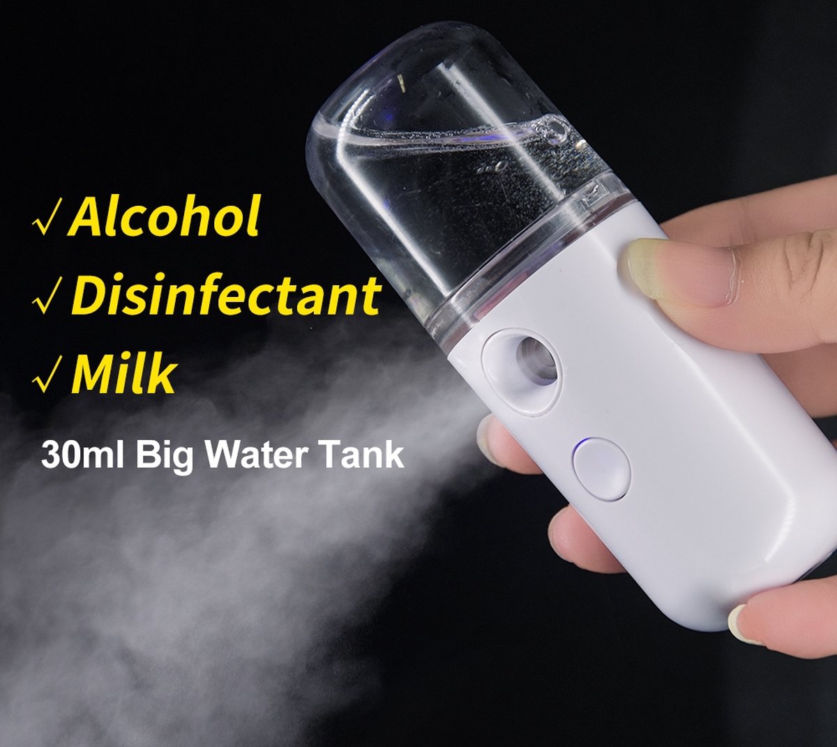Nano Mister - Vernevelaar - Luxe - Nano Mist Sprayer - Moisturizing - Gezichtsstomer - Facial - Gezicht Stomer - Blackhead Remover - Face Cleanser - Gezichtsreiniger - Waterverstuiver - Plaatsen van Wimperextensions - DEEP CLEANSING - Nourishing thumbnail 6