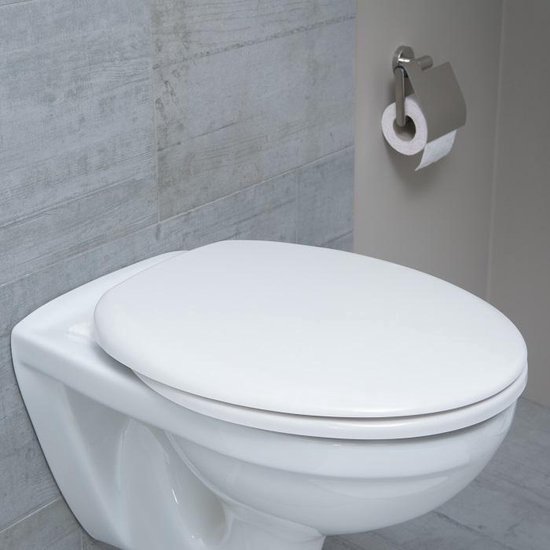 Siège de toilette SCHÜTTE - Thermoplastique - Antibactérien - Fermeture  douce - Laqué