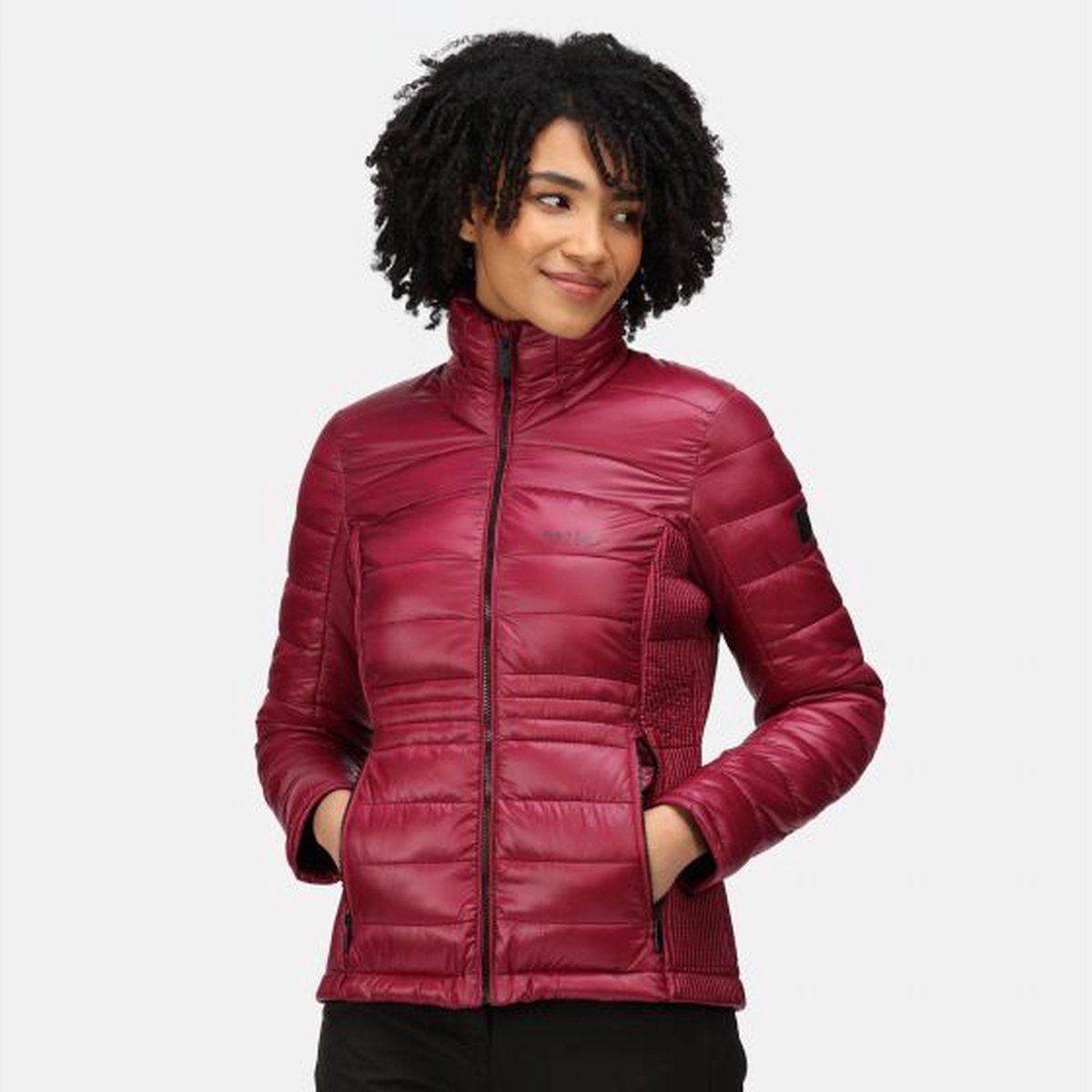 De Regatta Keava baffle jas outdoorjas dames lichtgewicht waterafstotend Midden Purper