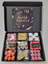 Oud Hollands Snoep Pakket | Box met 9 verschillende populaire ouderwets lekkere snoepsoorten en Mystery Card 'Hartelijk Gefeliciteerd' met geheime boodschap | Verrassingsbox | Snoepbox