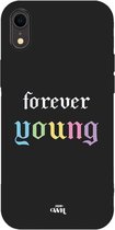 iPhone XR - Forever Young Black - iPhone Rainbow Quotes Case