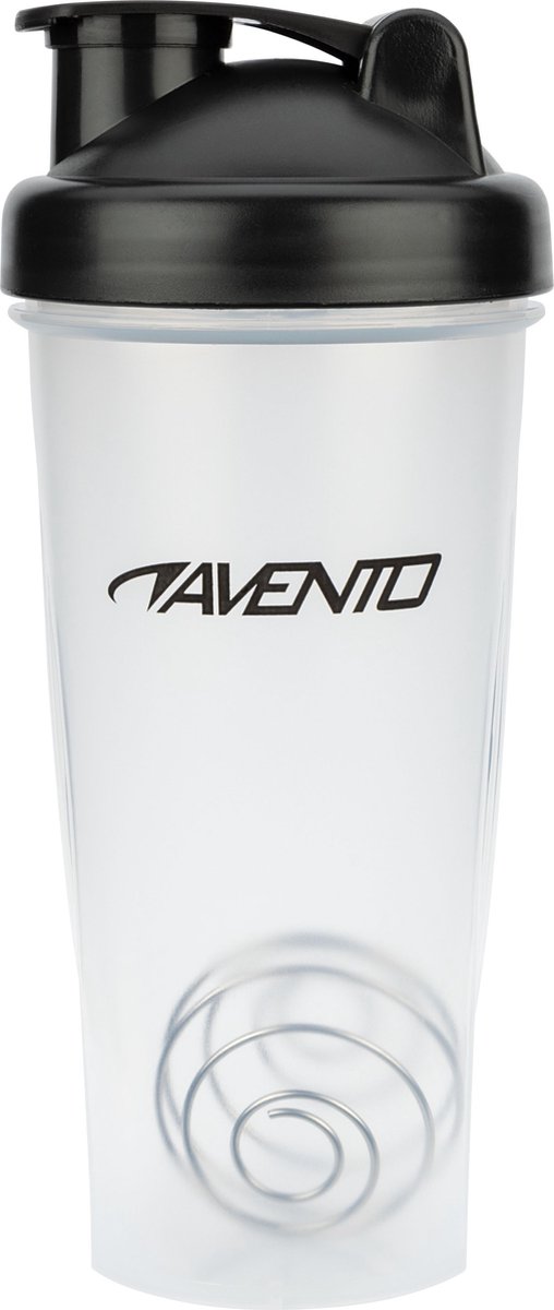 Avento Shakebeker - 0.6 Liter - Transparant/Zwart - 0,60 L - Avento