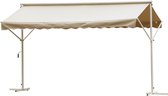Outsunny sur pied avec bras articulé auvent de jardin manivelle 3,95 x 2,94 m 840-180