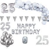 25 jaar Verjaardag Versiering Pakket Zilver XL