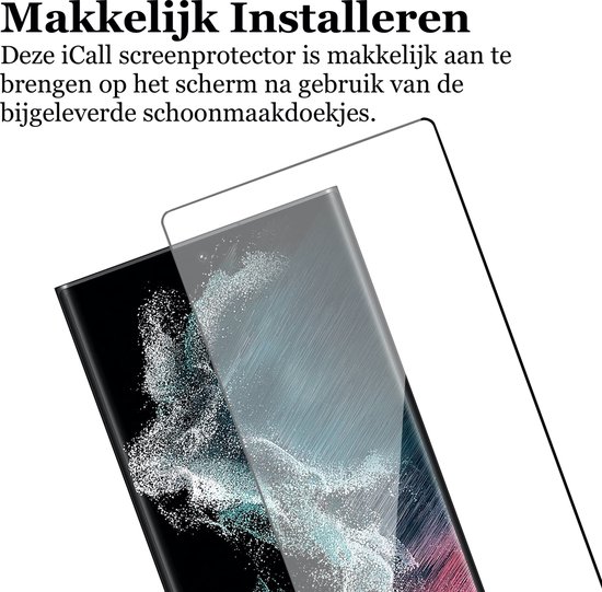 Coque Samsung Galaxy S22 Ultra - Etui Portefeuille en Cuir Portefeuille Porte-Cartes Or - Protecteur d'écran en Tempered Glass Trempé