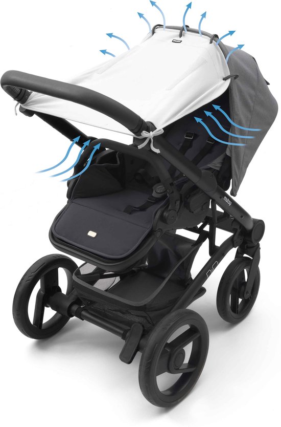Dooky Universal Cover Zonnescherm Kinderwagen - UV bescherming voor je kind - Zonnedoek Buggy - Crème — afbeelding 4