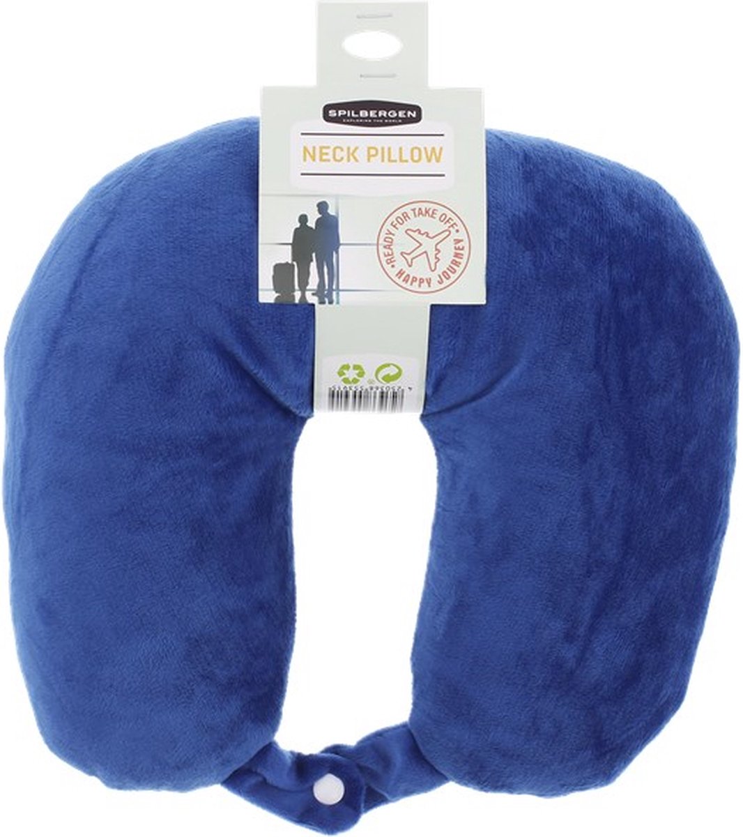 Greensen Microparels Reiskussen - Rolkussen Voor Nek, Rug En Pols - Comfortabel Blauw Kussen Voor Thuis En Reizen