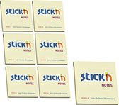 Stick'n memo pads 6-Pack - 76x76mm - jaune pastel - 100 notes autocollantes par bloc
