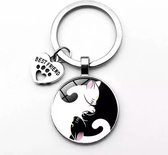 Akyol - Katten Sleutelhanger - Yin Yang - Best friends - Katten - Kat - Poes - Sleutelhanger - Dieren liefhebbers