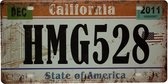 Kenteken plaat California - Metalen bord - Metalen decoratie - Wandbord - Decoratie - Uniek - 15 x 45 cm - California - Metalen bordje - Snelle levering - Cave & Garden