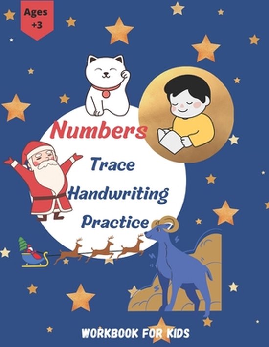 Numbers Trace Handwriting Practice workbook for kids Homeschool